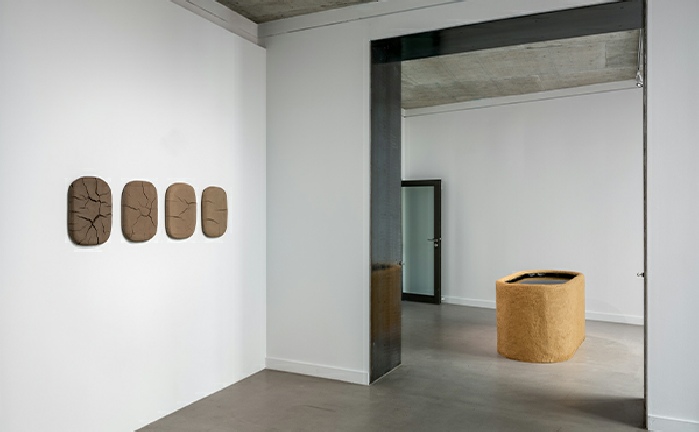 Caroline Le Méhauté, vue de l’exposition Ce que la terre retient, Passage Sainte-Croix, Nantes